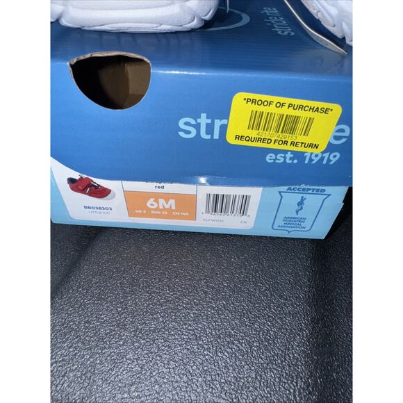 Stride Rite Sneakers Toddlers US 6 M Red Shoes BB038303 New In Box SM Apollo - Picture 3 of 7